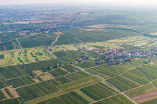 Vue aérienne de Club de golf de la Route des vins allemande à Dackenheim dans le département Rhénanie-Palatinat, Allemagne