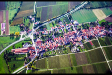 Niederhorbach dans le département Rhénanie-Palatinat, Allemagne depuis l'avion