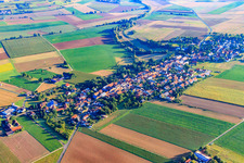 Vue aérienne de Lautersheim dans le département Rhénanie-Palatinat, Allemagne