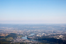 Vue aérienne de Moselle à le quartier Rauental in Koblenz dans le département Rhénanie-Palatinat, Allemagne