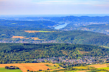 Vue aérienne de Sinzig dans le département Rhénanie-Palatinat, Allemagne
