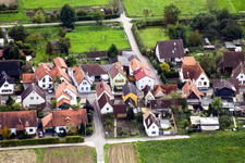 Vue d'oiseau de Gänsried à Freckenfeld dans le département Rhénanie-Palatinat, Allemagne