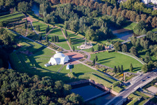 Vue aérienne de Parc de la Poudrière Jülich / Parc de la Tête de Pont à Jülich dans le département Rhénanie du Nord-Westphalie, Allemagne