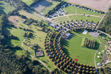 Vue aérienne de Hôtel JUFA Jülich au parc Brückenkopf à Jülich dans le département Rhénanie du Nord-Westphalie, Allemagne