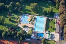 Vue aérienne de Piscine extérieure Am Stadionweg à Jülich dans le département Rhénanie du Nord-Westphalie, Allemagne