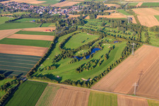 Vue oblique de Club de golf Mönchengladbach-Wanlo eV à le quartier Wanlo in Mönchengladbach dans le département Rhénanie du Nord-Westphalie, Allemagne