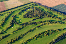 Club de golf Mönchengladbach-Wanlo eV à le quartier Wanlo in Mönchengladbach dans le département Rhénanie du Nord-Westphalie, Allemagne d'en haut