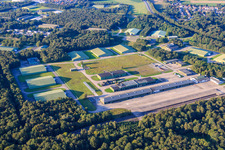 Vue aérienne de Dépôts militaires dans la Dahlener Heide à le quartier Rheindahlen-Land in Mönchengladbach dans le département Rhénanie du Nord-Westphalie, Allemagne