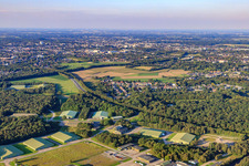 Vue aérienne de Dépôts militaires dans la Dahlener Heide à le quartier Rheindahlen-Land in Mönchengladbach dans le département Rhénanie du Nord-Westphalie, Allemagne