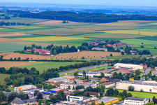 Vue aérienne de Zone commerciale B5ß9 et Pastoratshof à Grefrath dans le département Rhénanie du Nord-Westphalie, Allemagne