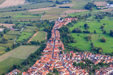 Vue oblique de Hinterstädel vu du nord à Jockgrim dans le département Rhénanie-Palatinat, Allemagne