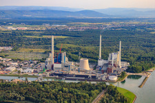 ENBW à le quartier Rheinhafen in Karlsruhe dans le département Bade-Wurtemberg, Allemagne vue d'en haut