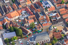 Vue aérienne de Fête de la ville 2011 au Plätzel à Kandel dans le département Rhénanie-Palatinat, Allemagne