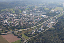 Vue aérienne de A5 B3 à Ettlingen dans le département Bade-Wurtemberg, Allemagne