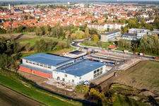 Vue aérienne de Salle de réception Bienwaldhalle à Kandel dans le département Rhénanie-Palatinat, Allemagne