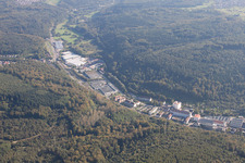 Filage à Ettlingen dans le département Bade-Wurtemberg, Allemagne vue d'en haut