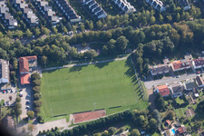 Vue aérienne de FC Busenbach 1920 eV à le quartier Busenbach in Waldbronn dans le département Bade-Wurtemberg, Allemagne