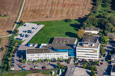 Vue aérienne de Polytec à le quartier Reichenbach in Waldbronn dans le département Bade-Wurtemberg, Allemagne