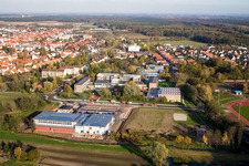 Salle polyvalente à Kandel dans le département Rhénanie-Palatinat, Allemagne vue d'en haut