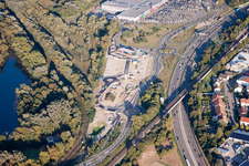 Vue oblique de Quartier Maximiliansau in Wörth am Rhein dans le département Rhénanie-Palatinat, Allemagne