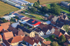 Vue aérienne de Exploitation agricole à Minfeld dans le département Rhénanie-Palatinat, Allemagne