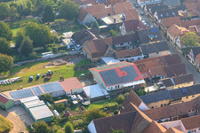 Vue aérienne de Exploitation agricole à Minfeld dans le département Rhénanie-Palatinat, Allemagne