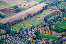Vue oblique de Ferme d'autruches de Mhou à Rülzheim dans le département Rhénanie-Palatinat, Allemagne