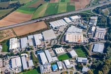 Vue aérienne de Parc industriel SW à le quartier Dühren in Sinsheim dans le département Bade-Wurtemberg, Allemagne