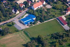 Vue aérienne de Salle polyvalente à le quartier Adersbach in Sinsheim dans le département Bade-Wurtemberg, Allemagne