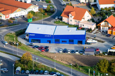 Vue aérienne de Nordring, Peugeot Autohaus Vert à Rülzheim dans le département Rhénanie-Palatinat, Allemagne