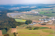 Vue aérienne de Piste d'essai du centre d'essai Boxberg à le quartier Windischbuch in Boxberg dans le département Bade-Wurtemberg, Allemagne