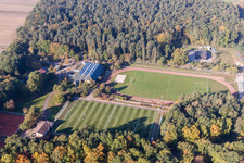 Vue aérienne de Terrain de sport - terrain de football TUS 08 Schaidt à le quartier Schaidt in Wörth am Rhein dans le département Rhénanie-Palatinat, Allemagne