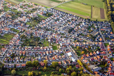 Vue aérienne de De l'est à Hördt dans le département Rhénanie-Palatinat, Allemagne