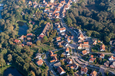 Quartier Neulauterburg in Lauterbourg dans le département Bas Rhin, France d'en haut