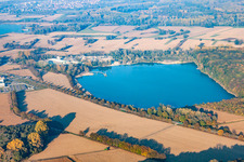 Hagenbach dans le département Rhénanie-Palatinat, Allemagne du point de vue du drone