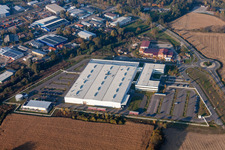 Vue aérienne de Zone industrielle à Hagenbach dans le département Rhénanie-Palatinat, Allemagne