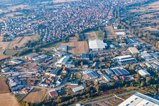Vue aérienne de Zone industrielle à Hagenbach dans le département Rhénanie-Palatinat, Allemagne