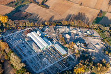Vue aérienne de Technique des eaux usées de Neuburg et Hornbach à Hagenbach dans le département Rhénanie-Palatinat, Allemagne