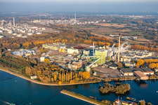 Maxau, Stora Enso à le quartier Knielingen in Karlsruhe dans le département Bade-Wurtemberg, Allemagne d'en haut