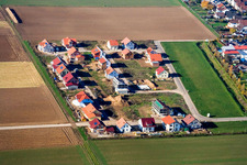 Vue oblique de Nouvelle zone de développement Brotäcker à Steinweiler dans le département Rhénanie-Palatinat, Allemagne