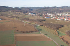 Vue aérienne de Sous-station à Bad Bergzabern dans le département Rhénanie-Palatinat, Allemagne