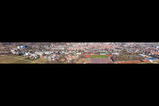 Photographie aérienne de Panorama à Bad Bergzabern dans le département Rhénanie-Palatinat, Allemagne
