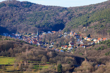 Dörrenbach dans le département Rhénanie-Palatinat, Allemagne depuis l'avion