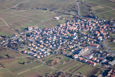 Vue d'oiseau de Quartier Schweigen in Schweigen-Rechtenbach dans le département Rhénanie-Palatinat, Allemagne