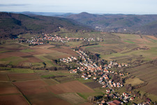 Steinseltz dans le département Bas Rhin, France vu d'un drone