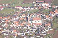 Vue oblique de Schleithal dans le département Bas Rhin, France
