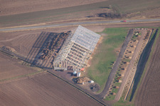 Niederlauterbach dans le département Bas Rhin, France vu d'un drone