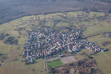 Vue aérienne de Quartier Büchelberg in Wörth am Rhein dans le département Rhénanie-Palatinat, Allemagne