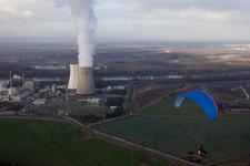 Vue aérienne de Philippsburg dans le département Bade-Wurtemberg, Allemagne