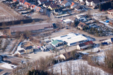 Vue aérienne de AVN GmbH, briqueterie Thomas Ullrich à le quartier Neuenbürg in Kraichtal dans le département Bade-Wurtemberg, Allemagne
